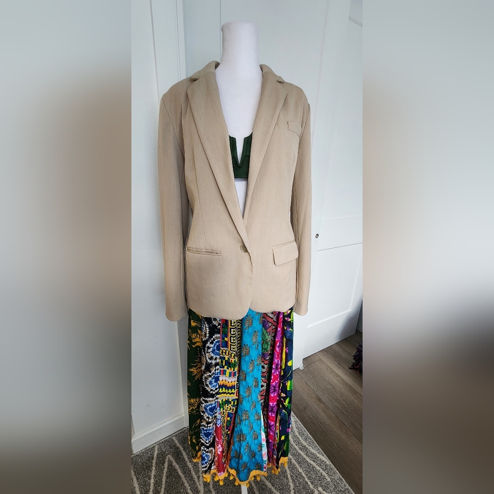 a new day Tan Sport Coat Lightweight Blazer